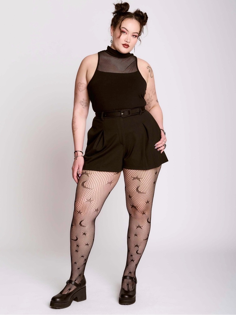 NWT Midnight Hour “Bewitched Shorts” High Waisted Stretch with Belt Small